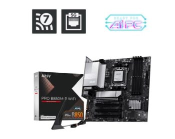 MSI PRO B850M-P WIFI DDR5 AM5 8200MHZ(OC) HDMI DP 3X M.2 USB 10GBS 5G LAN WI-FI 7 MATX